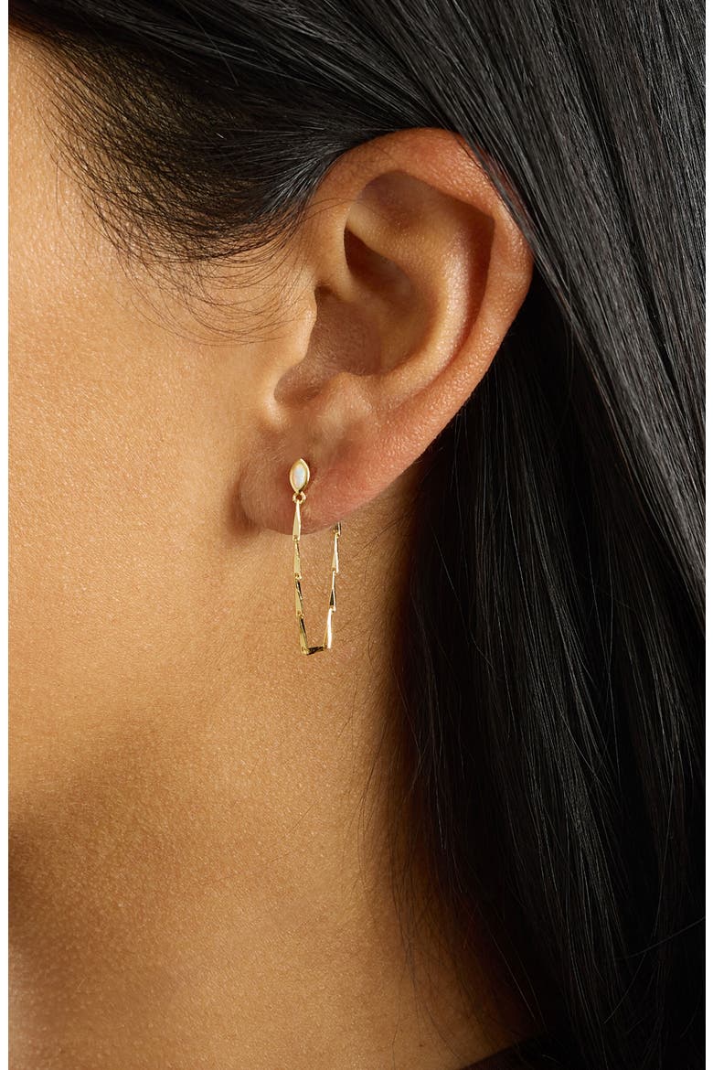 Athra Opal Chain Drop Earrings, Alternate, color, GOLD