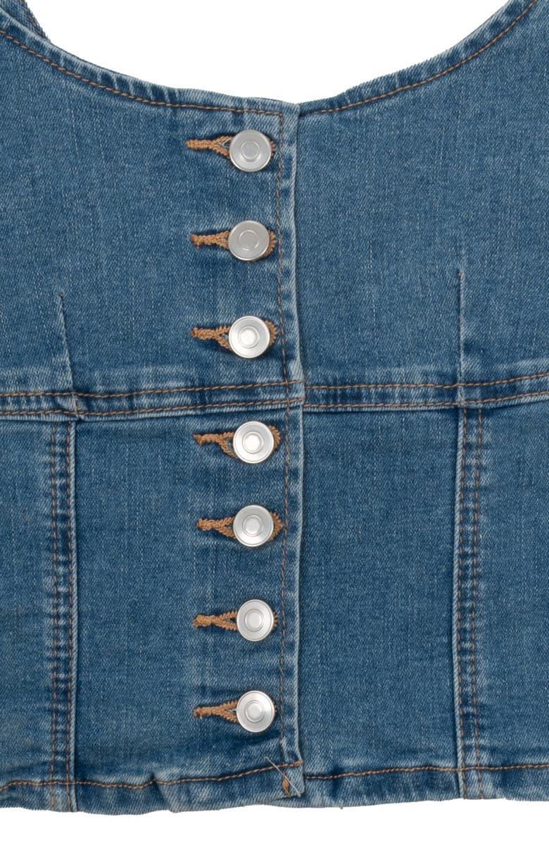 Tween Diva Kids' Denim Tank & Distressed Shorts Set, Alternate, color, Blue
