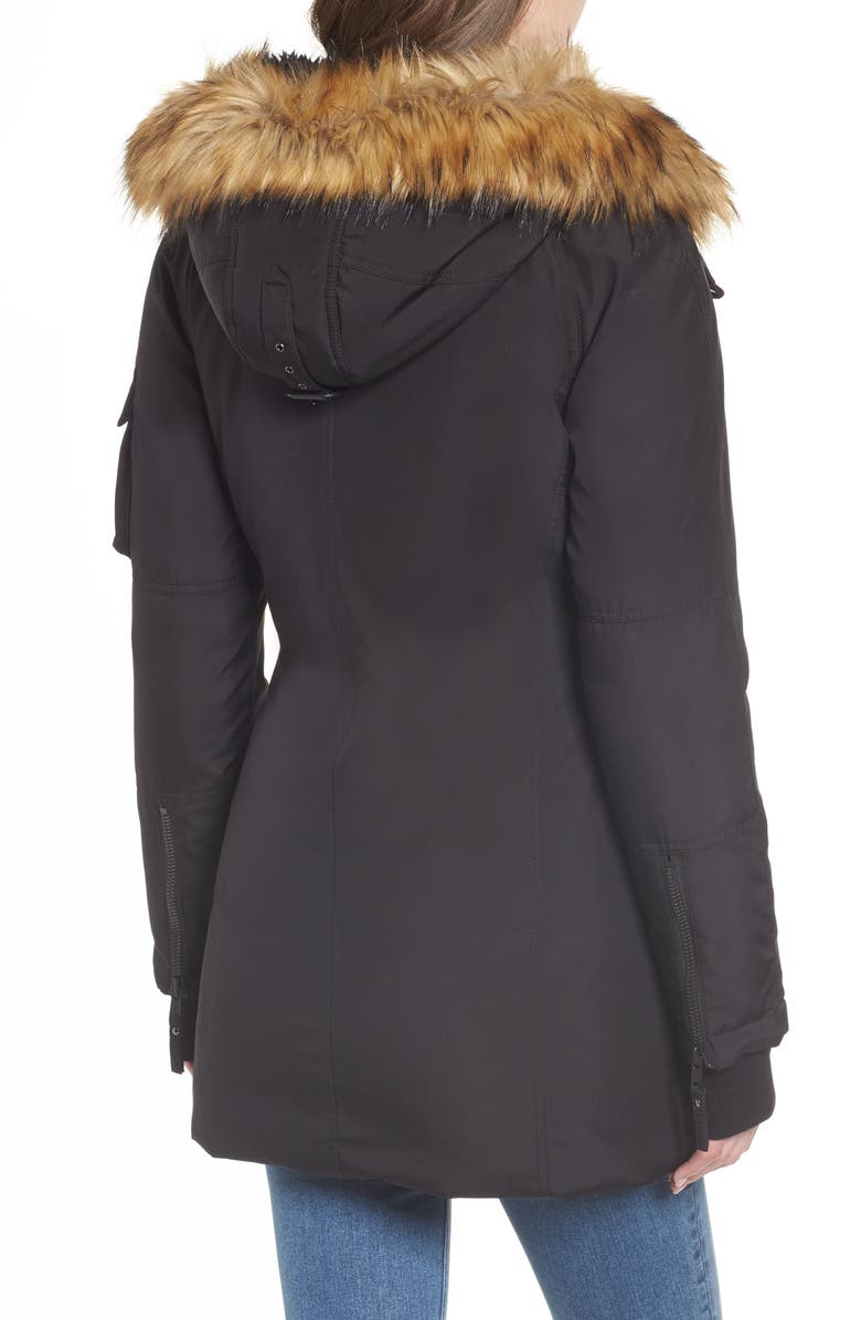 S13 Faux Fur Trim Down Parka, Alternate, color, 