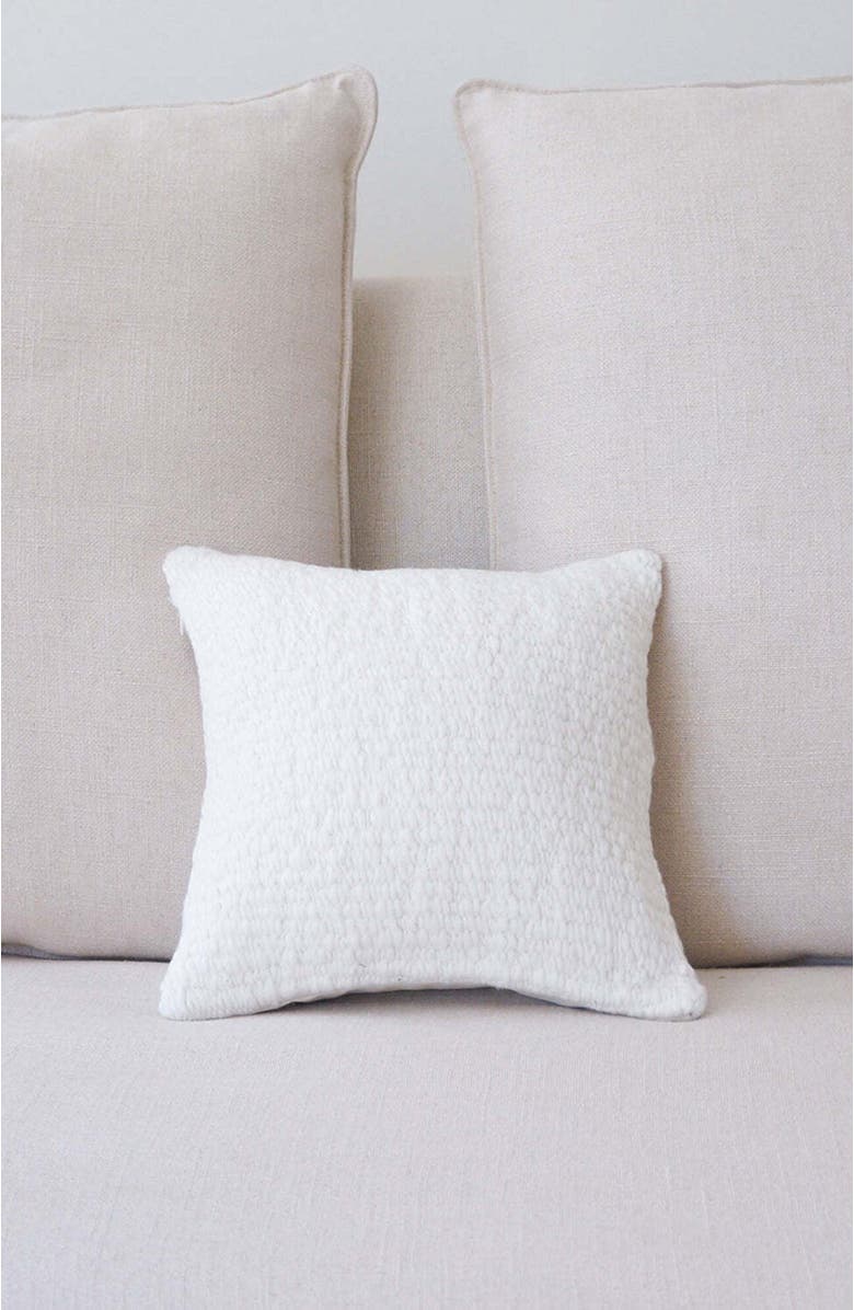 Voz Chunky Flamme Pillow Small, Alternate, color, Ivory