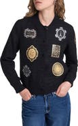 KARL LAGERFELD PARIS Paris Patch Bomber Jacket