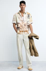 Desigual Patchwork Short Sleeve Button-Up Shirt
