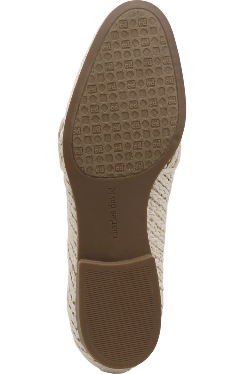 Charles David Finite Raffia Loafer, Alternate, color, Ivory