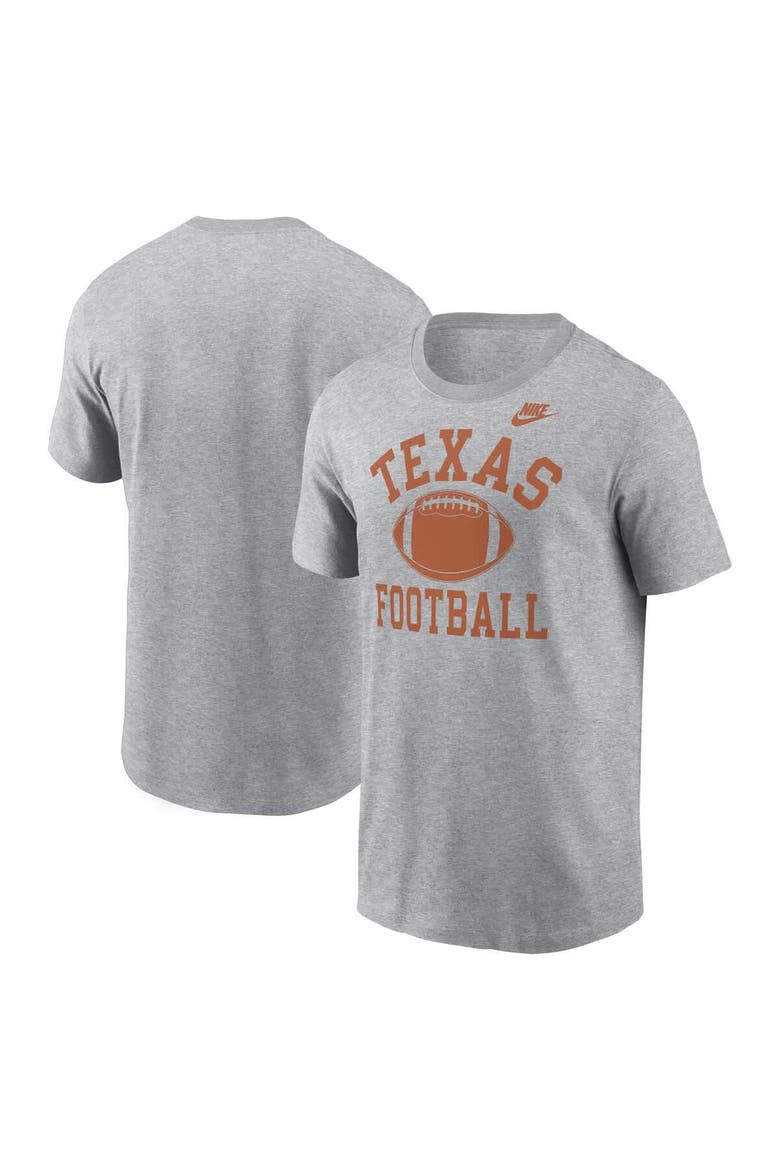 Men's Nike Heather Gray Texas Longhorns Legacy Football Icon T-Shirt, Main, color, Heather Gray