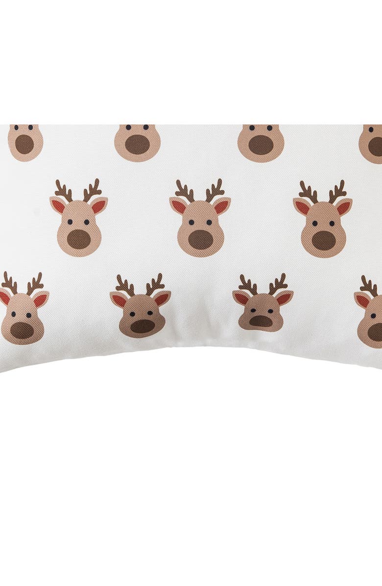 C&F Home Reindeer Season Christmas Indoor/Outdoor Accent Pillow, 18" x 18", Alternate, color, Brown