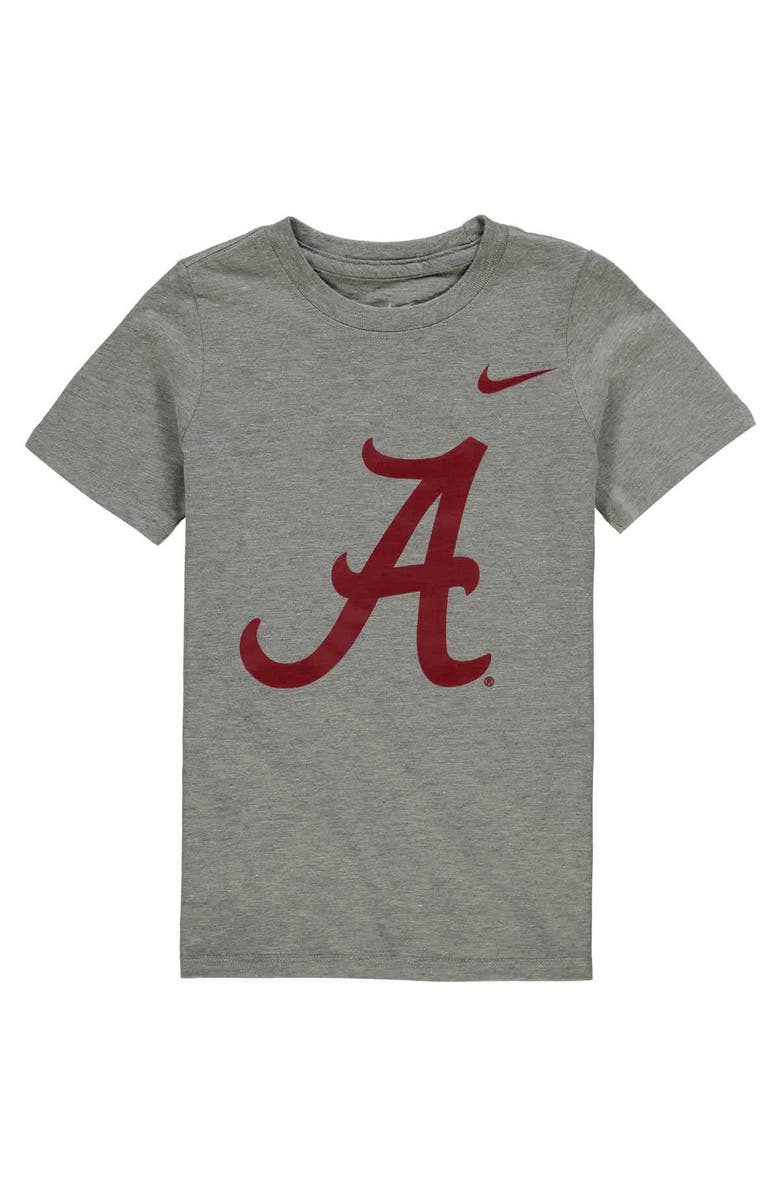Nike Preschool Nike Charcoal Alabama Crimson Tide Logo T-Shirt, Main, color, Heather Gray
