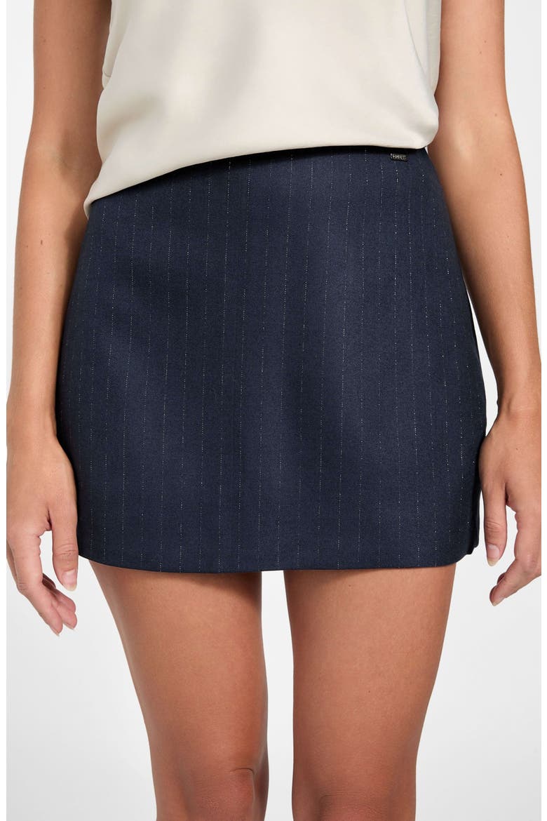 Zanita Pinstripe Miniskirt, Alternate, color, DARK BLUE