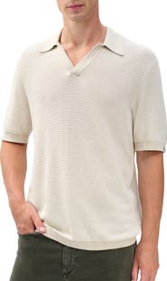 rag & bone Harvey Chevron Johnny Collar Polo