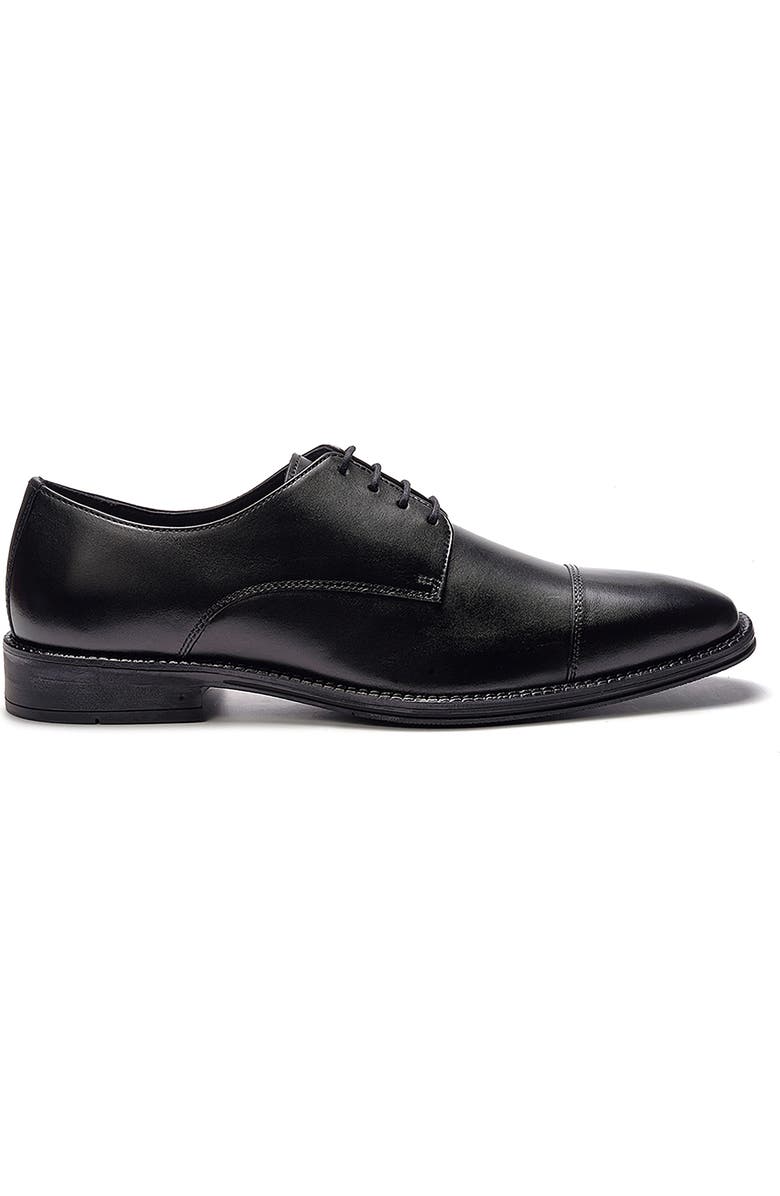 A. Veer Maddox Cap-toe Oxford, Alternate, color, Black Leather
