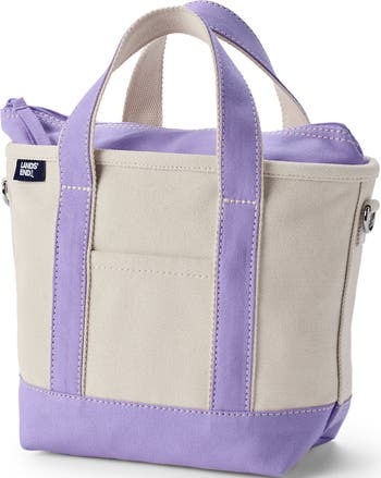 LANDS’END canvas tote bag size M Amazon.com: Lands' End Solid Zip Top Canvas Tote Black/black