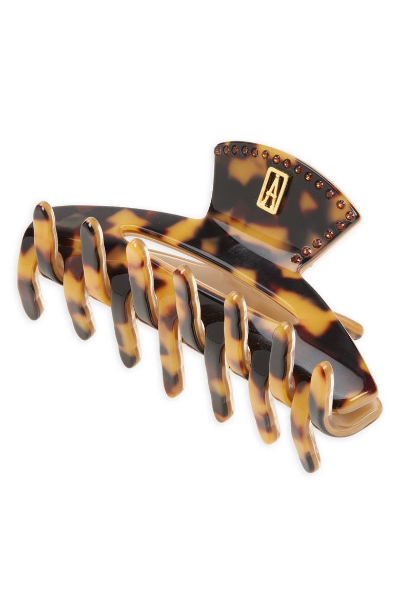Alexandre de Paris Swarovski Claw Clip, Main, color, Tortoise