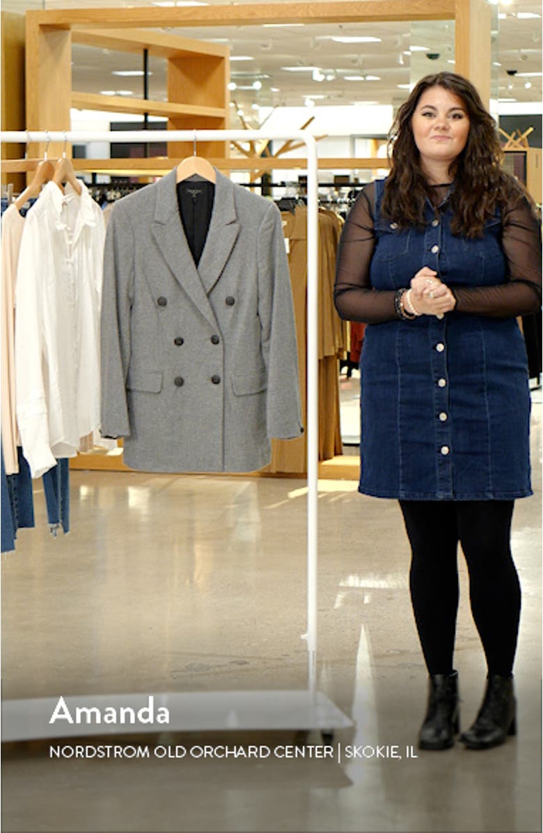 Warren Double Breasted Wool Blend Blazer, sales video thumbnail