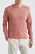 Jack Victor Cormack Long Sleeve Crewneck Linen & Silk Pullover