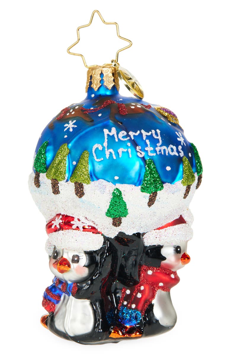 Christopher Radko A Lotta Help From My Friends Ornament, Main, color, Blue Multi