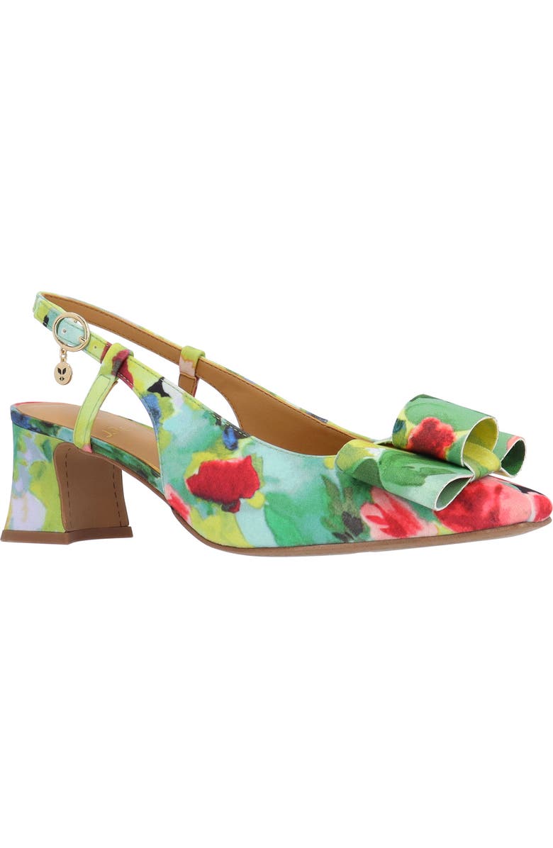 J. Reneé Greer Slingback Pump, Main, color, Green/ Pink/ Black