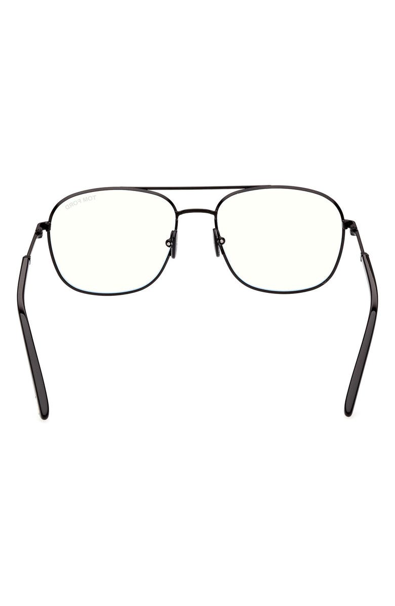 TOM FORD 54mm Round Blue Light Blocking Glasses, Alternate, color, 