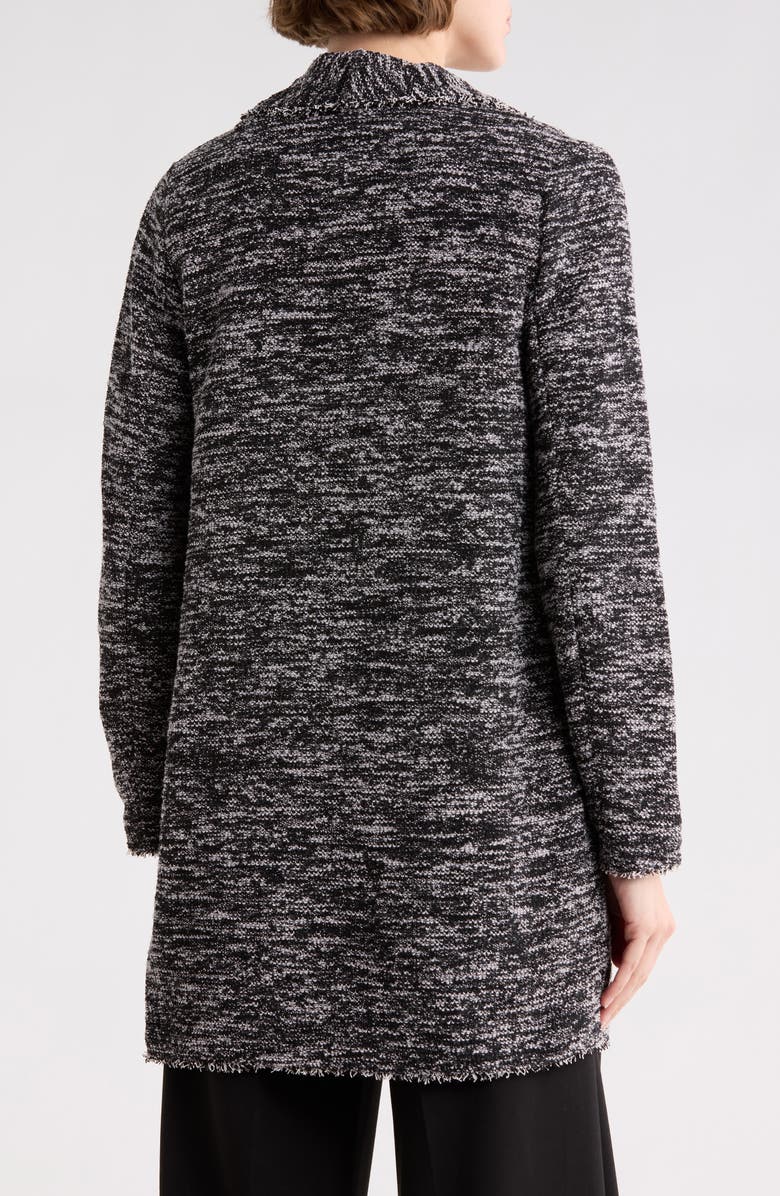 MAX STUDIO Tweed Longline Jacket, Alternate, color, Black/ Ivory