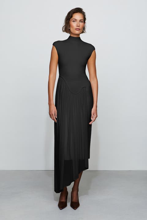 Francis Knit Combo Midi Dress