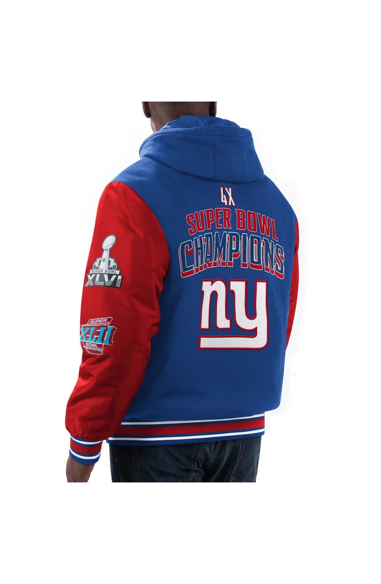 G-III SPORTS BY CARL BANKS Men's G-III Sports by Carl Banks Royal/Red New York Giants Player Option Full-Zip Hoodie, Alternate, color, 