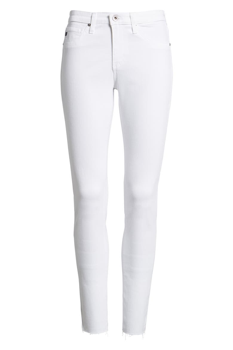 'The Legging' Cutoff Ankle Skinny Jeans, Alternate, color, WHIT