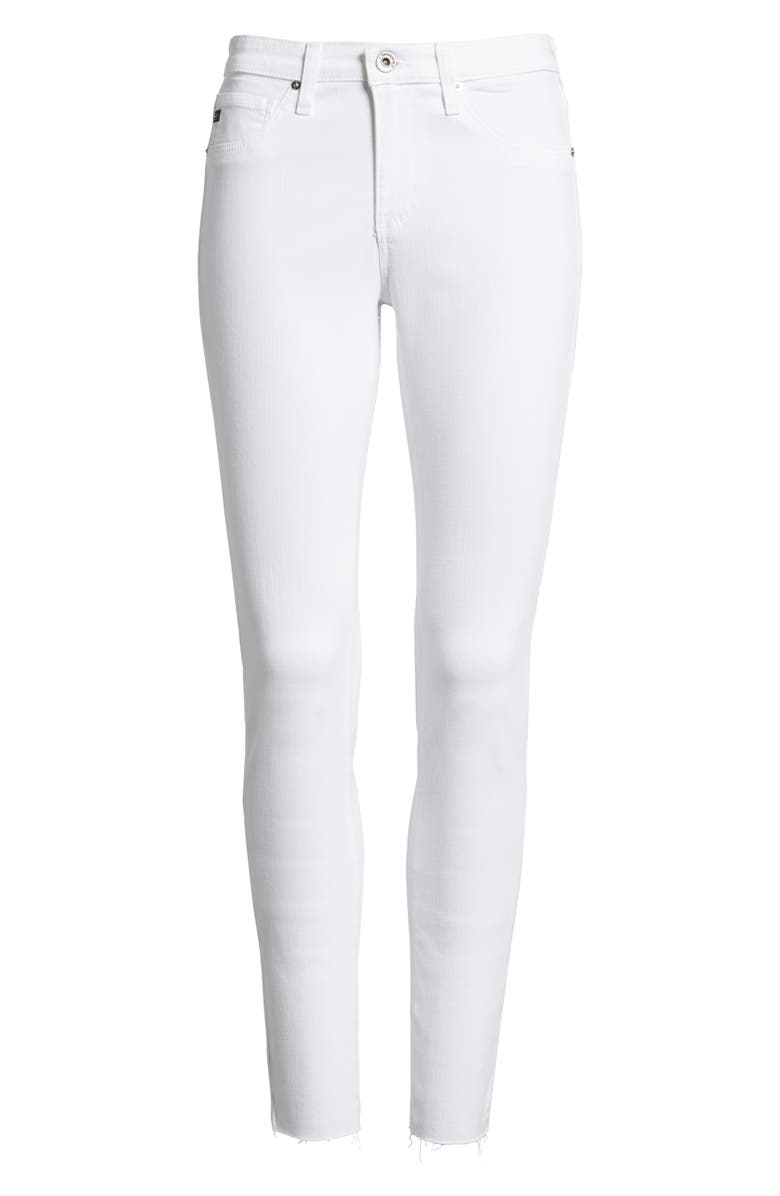 AG 'The Legging' Cutoff Ankle Skinny Jeans, Alternate, color, Whit