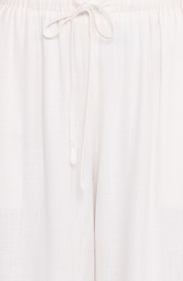 Petal & Pup Elowen High Rise Wide Leg Drawstring Pants, Alternate, color, White
