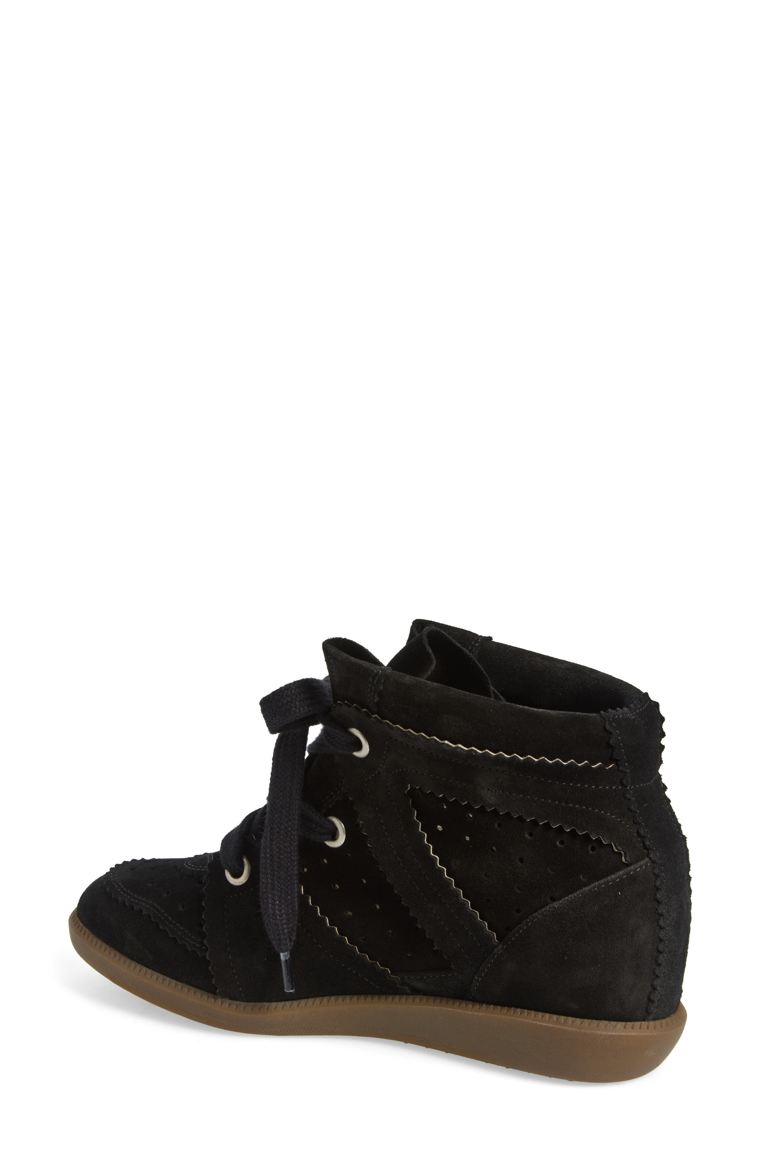 Isabel Marant Bobby Hidden Wedge High Top Sneaker, Alternate, color, 