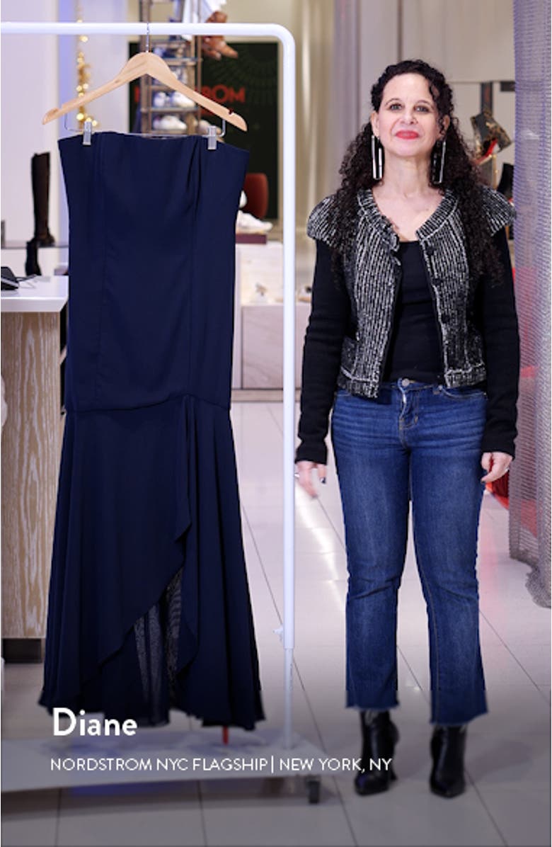 Strapless High/Low Matte Chiffon Gown, sales video thumbnail