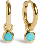 Monica Vinader Birthstone Huggie Hoop Earrings