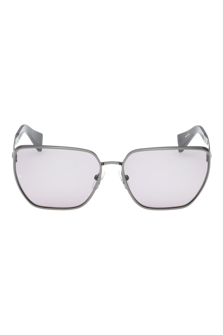 60mm Cat Eye Sunglasses, Main, color, DARK GUNMETAL FUDGE FUDGE LNS