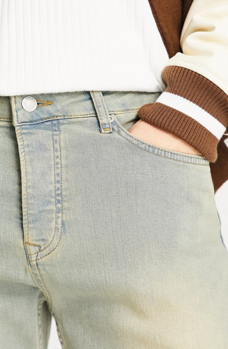 Topman Men's Tapered Fit Dirty Jeans, Alternate, color, 