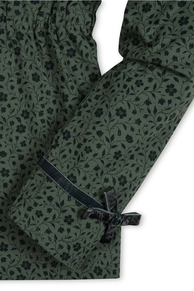 Kids' Organic Ruffle Neck Knit Top, Alternate, color, Timeless Green Floral