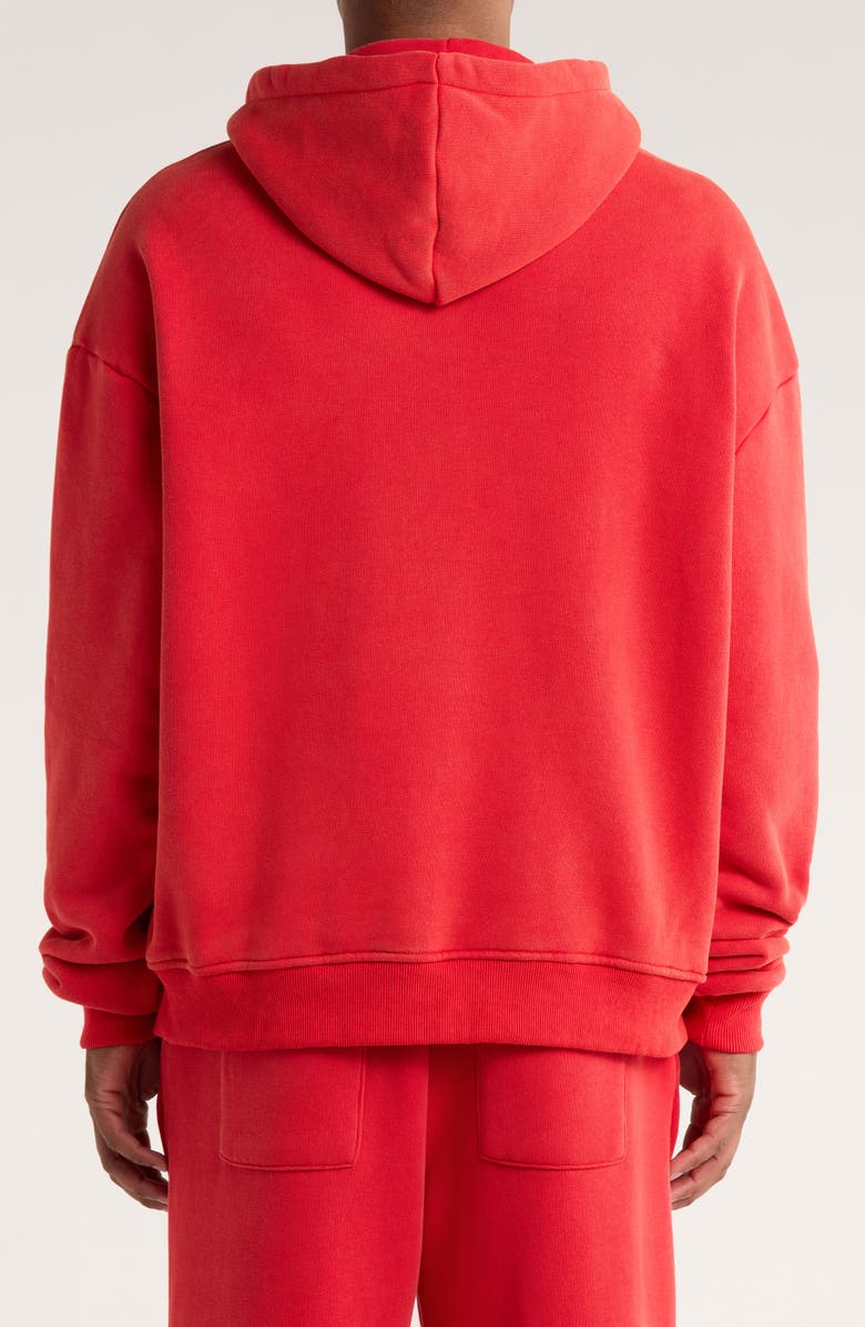 DIET STARTS MONDAY Chainstitch Cotton Hoodie, Alternate, color, Red