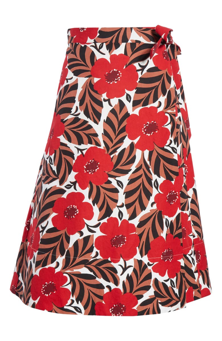 ZDNU KATE SPADE kate spade new york poppy field wrap skirt, Alternate, color,