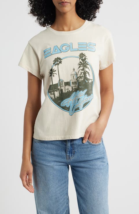 Eagles Hotel California Cotton Graphic T-Shirt