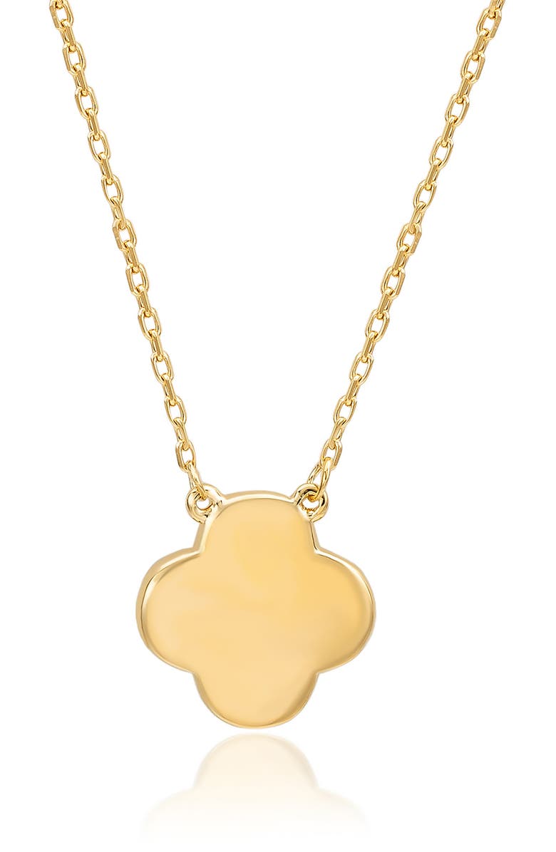 SUZY LEVIAN Cubic Zirconia Pavé Clover Pendant Necklace, Alternate, color, Yellow