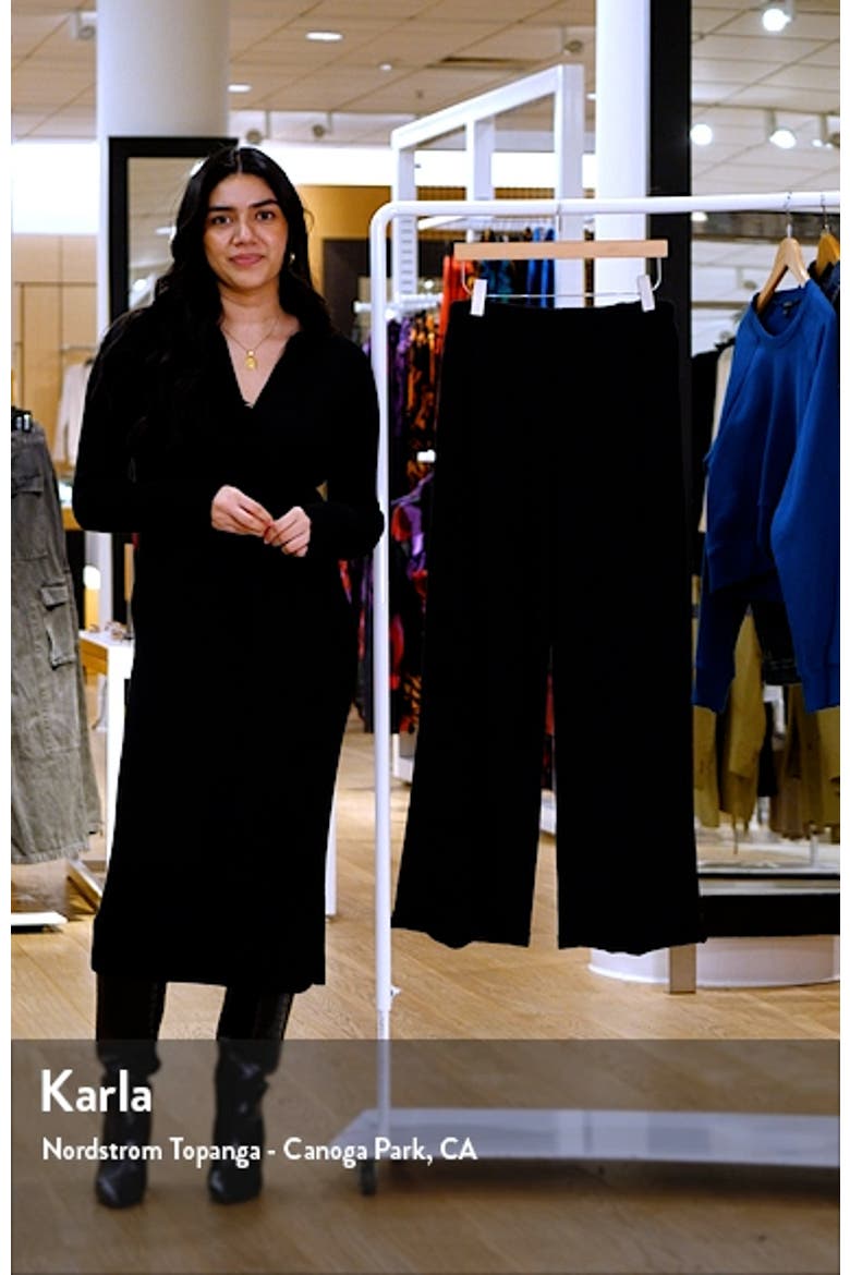 Cotton Blend Fleece Classic Straight Leg Pants video