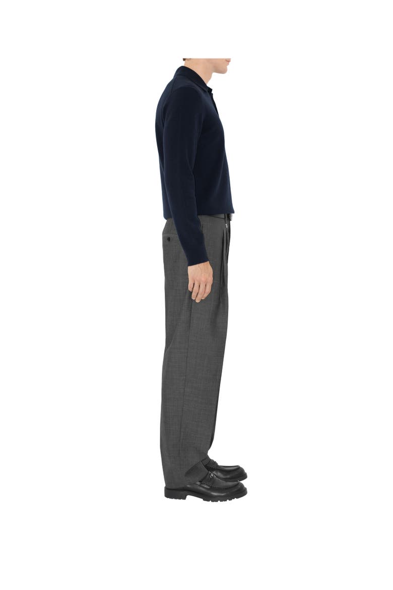 Long-sleeve Cashmere Blend Polo Shirt, Alternate, color, Navy