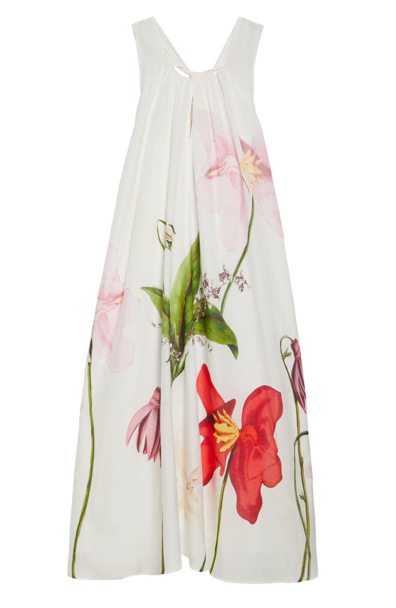 Reiss NYBG Aria Placed Floral Shift Dress, Alternate, color, Ivory