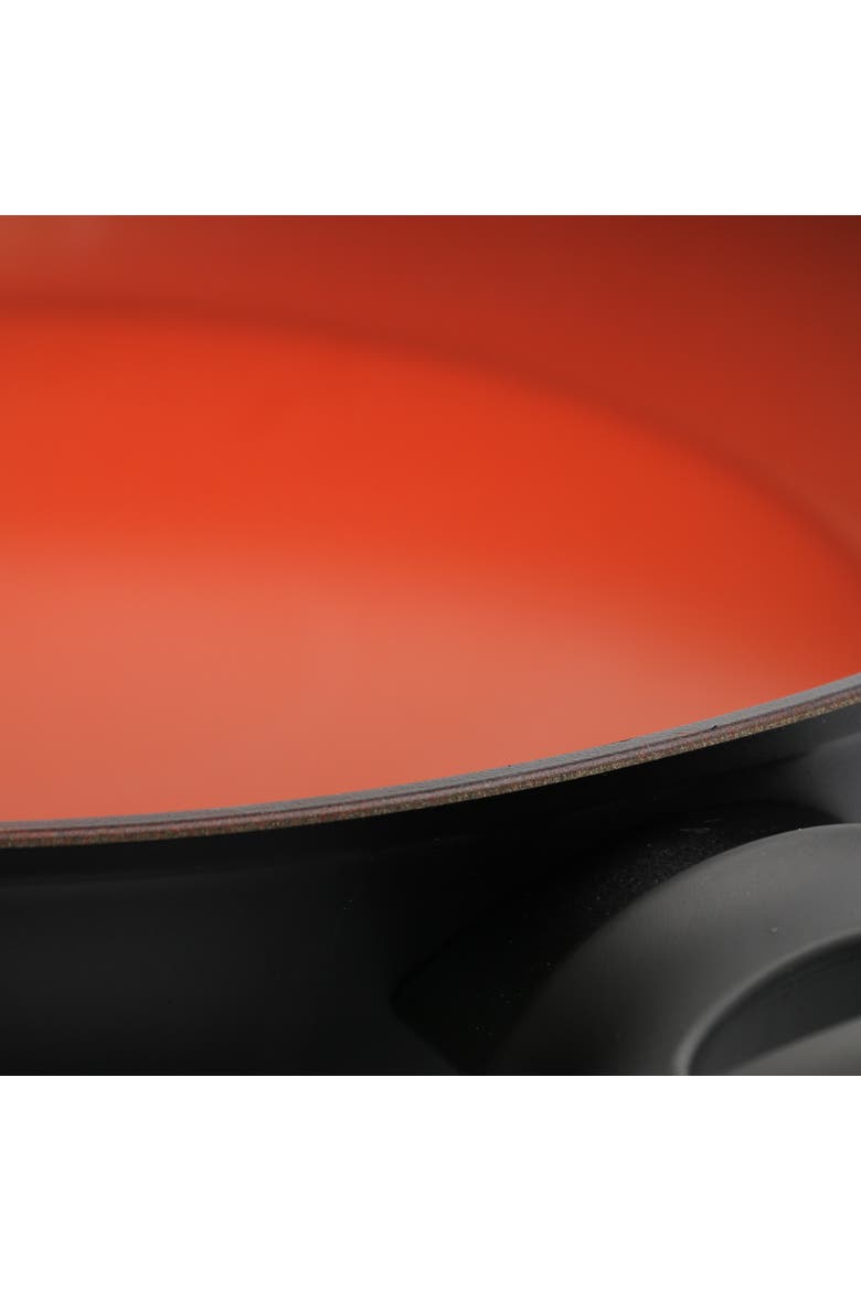 Terra-Cotta 3 Quart Aluminum Braiser Pan, Alternate, color, Black