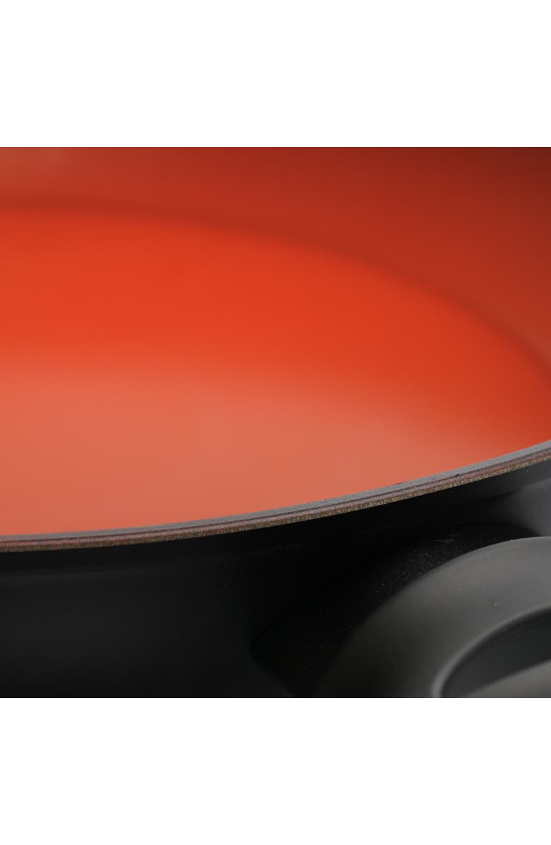 Tosca Terra-Cotta 3 Quart Aluminum Braiser Pan, Alternate, color, Black