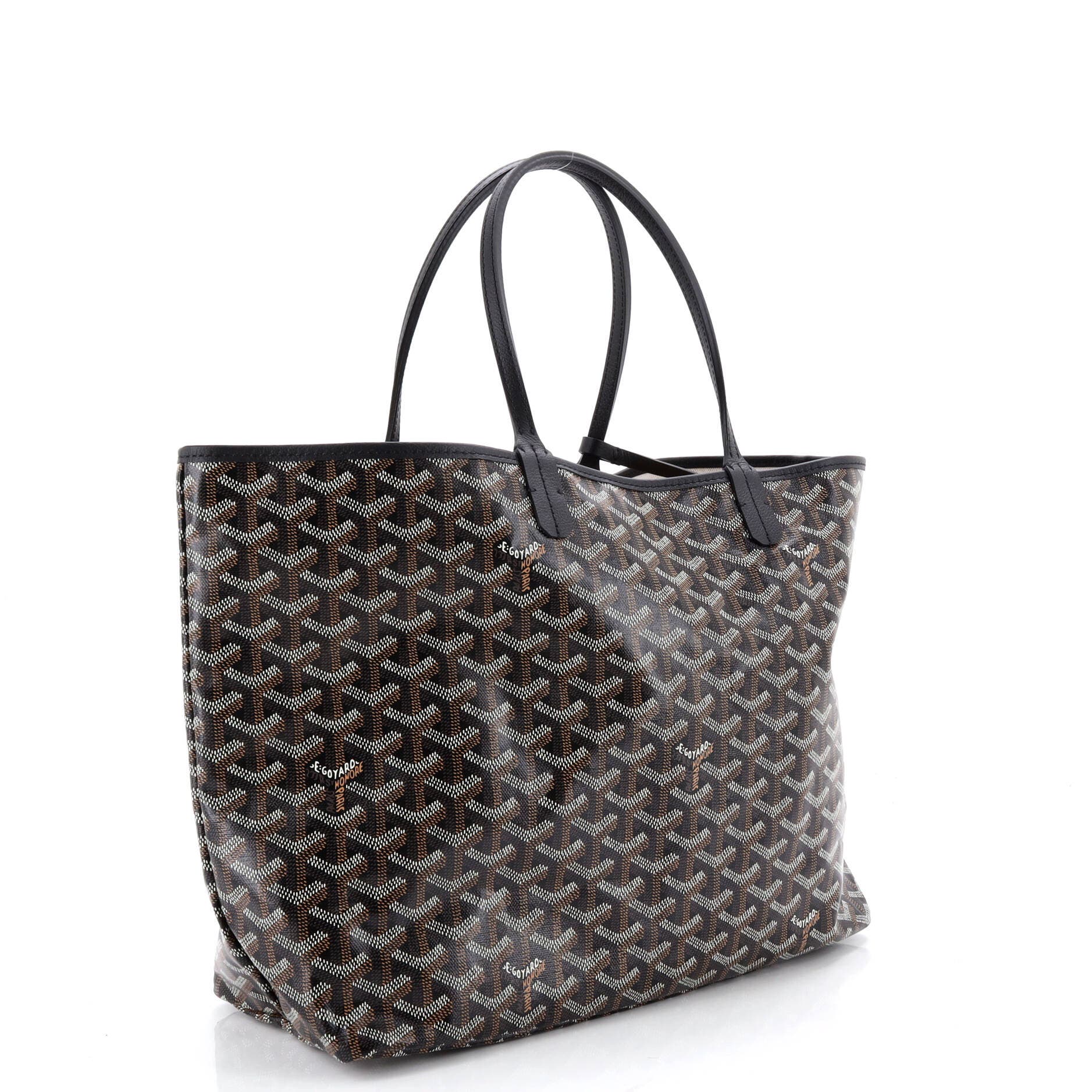 Pre-Owned Goyard Saint Louis Tote Coated Canvas PM, Alternate, color, Black