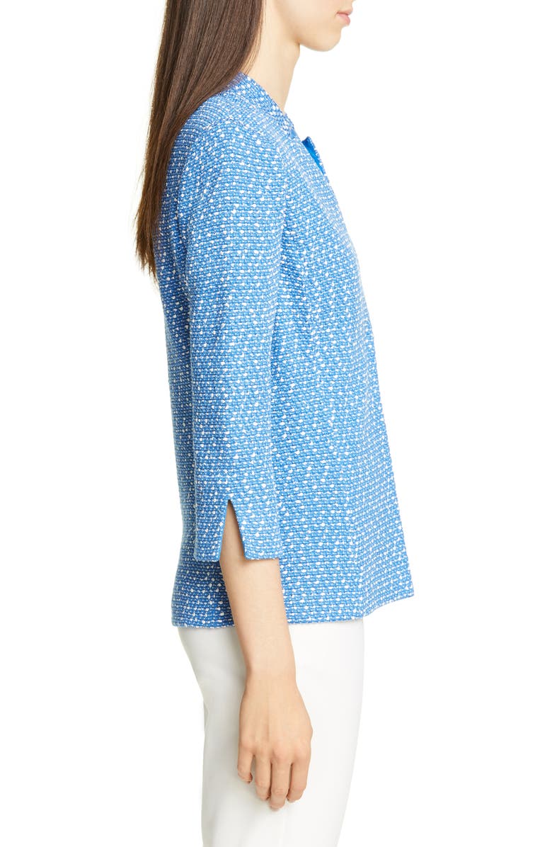 St. John Collection Engineered Coastal Texture Tweed Knit Jacket, Alternate, color, 