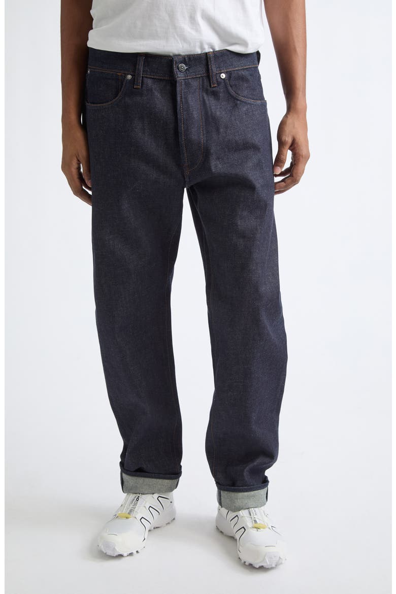 Straight Leg Raw Jeans, Main, color, VJ200 BLUE RAW