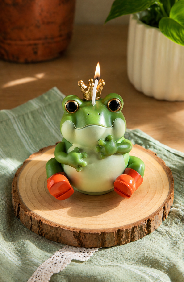 Southlake gifts Frog Prince Candle, Alternate, color, Green