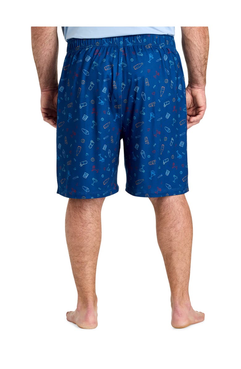 Harbor Bay by DXL Big & Tall Performance Drink Jam Lounge Shorts, Alternate, color, Navy