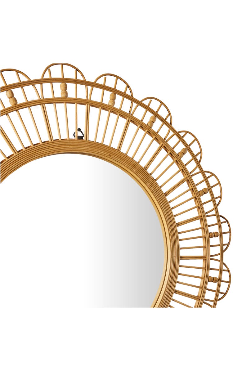 GINGER BIRCH STUDIO Bamboo Handmade Woven Mirror, Alternate, color,