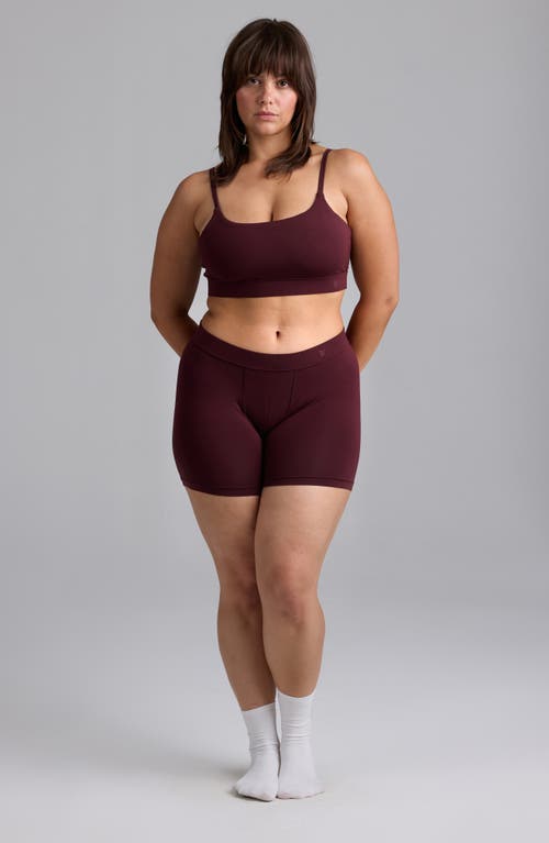 Woxer Luxe Baller 5-inch Modal Boxer Briefs In Burgundy