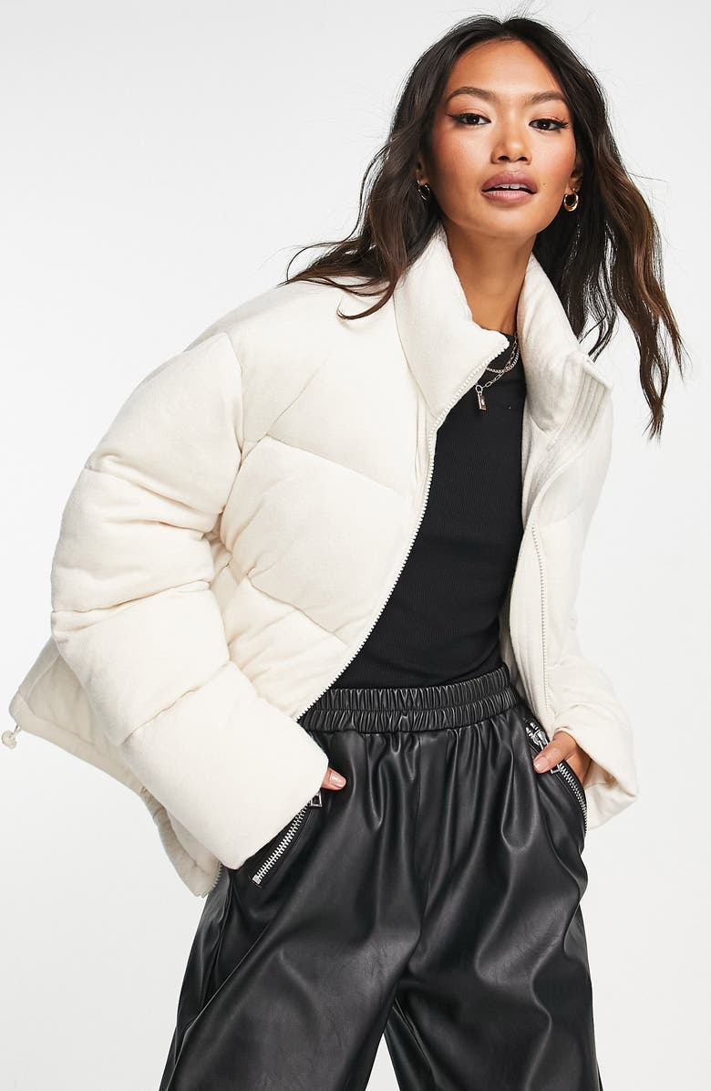 ASOS DESIGN Textured Puffer Jacket, Main, color, 