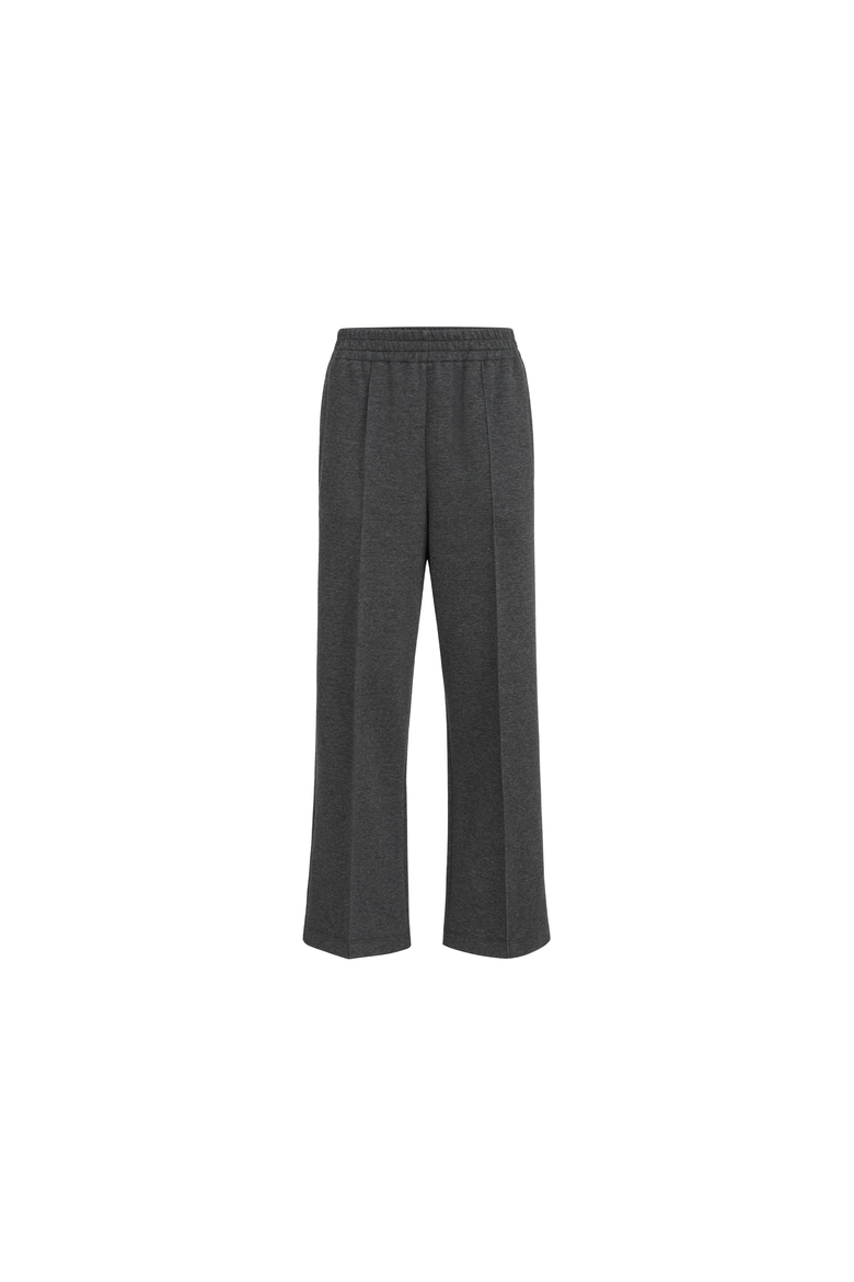 Techno cotton and cashmere interlock track trousers, Alternate, color, Anthracite